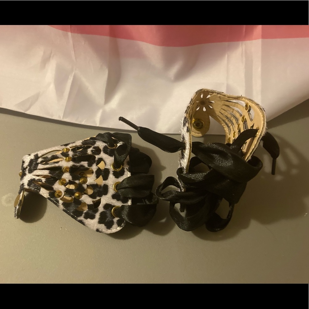 Black and animal print 5” heel with 2” platform - Picture 11 of 11